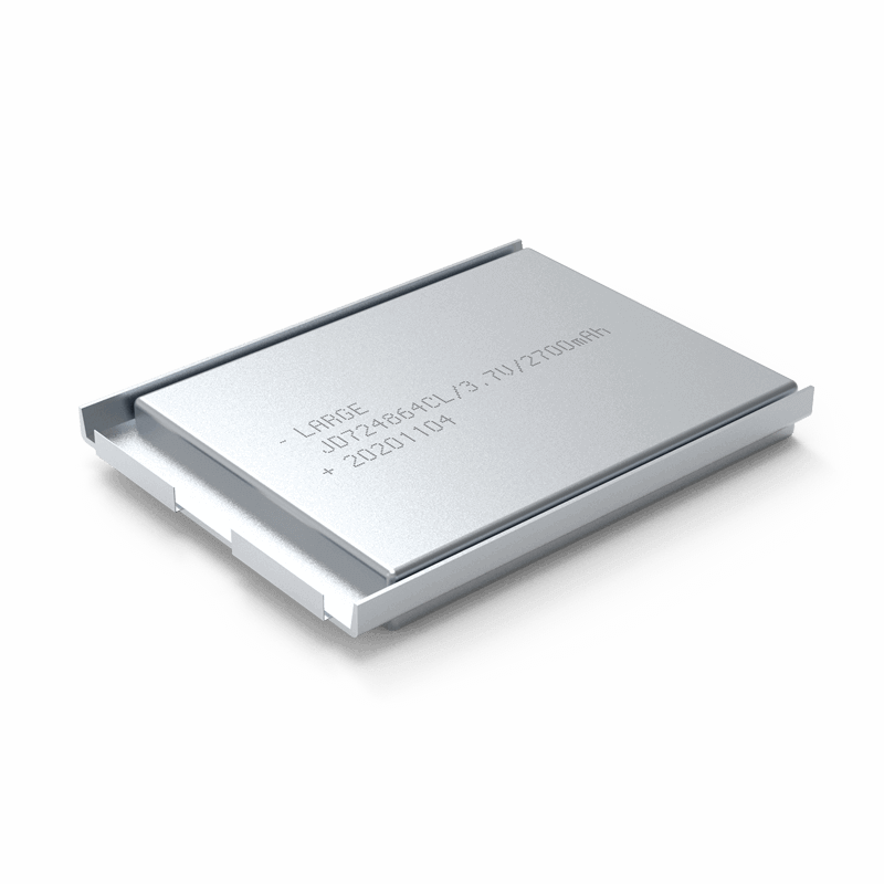 -40℃低溫過針刺JD724864CL 3.7V 2700mAh聚合物鋰電池，3V-8